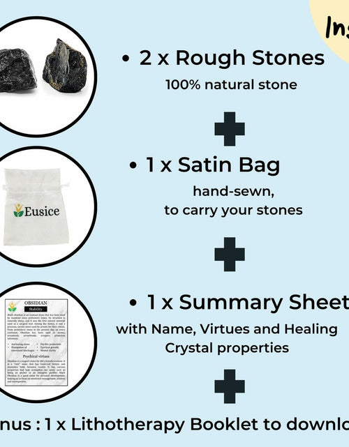 Load image into Gallery viewer, Obsidian Rough Raw Natural Stone Chakra Crystals 2 pcs Reiki Healing
