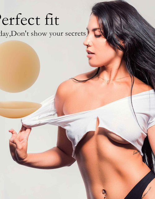 Load image into Gallery viewer, Okeyloge Silicone Nipple Covers Invisible Reusable Medium Caramel 2 Count Size M
