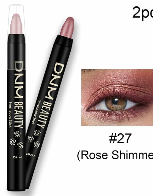 Load image into Gallery viewer, evpct 2Pcs Cream Waterproof Eyeshadow Sticks Set Rose Shimmer Matte 27+27
