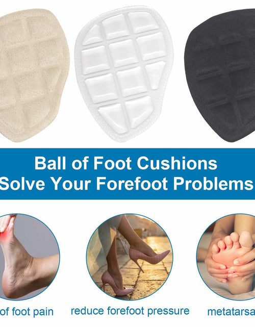 Load image into Gallery viewer, Skyfoot Metatarsal Foot Pads Ball of Foot Cushions Anti Slip 3 Pairs
