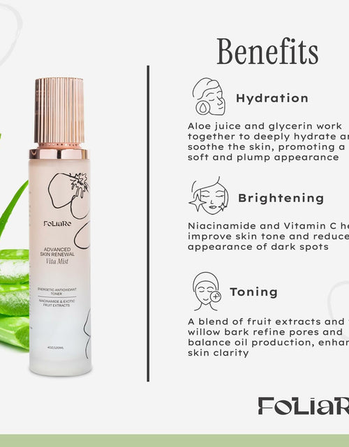 Load image into Gallery viewer, Foliare Skin Renewal Vita Mist Toner Niacinamide Spray Clear Antioxidants
