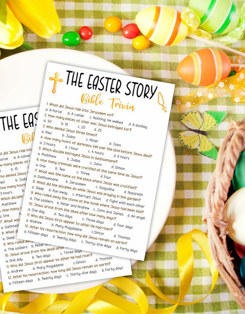 Load image into Gallery viewer, The Easter Story Bible Game Cards Christian Party Game 20 Pcs
