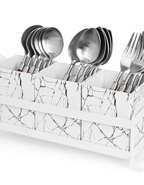 Load image into Gallery viewer, YUBAMIN Silverware Caddy Utensil Holder 3 Compartments Countertop
