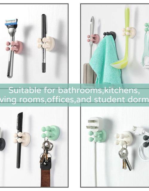 Load image into Gallery viewer, 3 Pcs Silicone Toothbrush &amp; Razor Holder Waterproof Self Adhesive Hook
