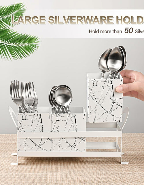 Load image into Gallery viewer, YUBAMIN Silverware Caddy Utensil Holder 3 Compartments Countertop
