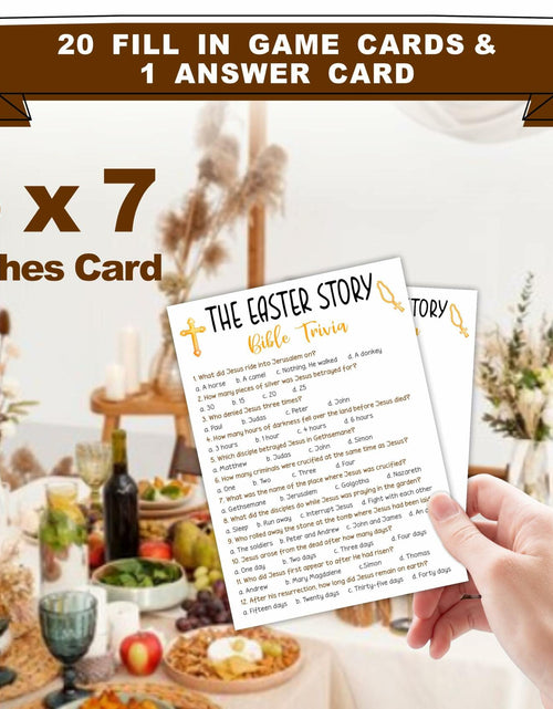 Load image into Gallery viewer, The Easter Story Bible Game Cards Christian Party Game 20 Pcs
