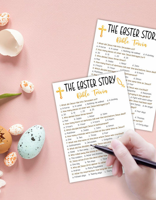 Load image into Gallery viewer, The Easter Story Bible Game Cards Christian Party Game 20 Pcs
