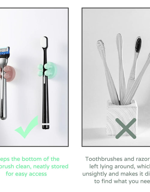 Load image into Gallery viewer, 3 Pcs Silicone Toothbrush &amp; Razor Holder Waterproof Self Adhesive Hook
