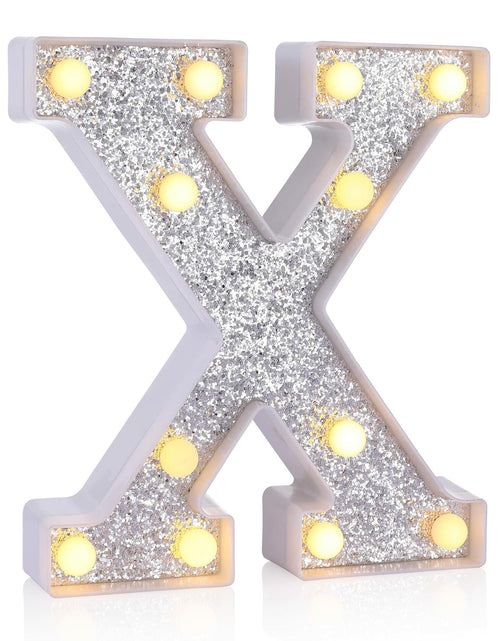 Load image into Gallery viewer, Foaky Silver Light Up Letter X Party Decoration Birthday Christmas Gift
