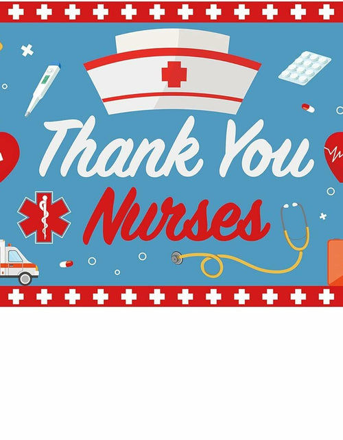 Load image into Gallery viewer, Thank You Nurses Photo Booth Backdrop 7x5ft Indoor Outdoor Party Decor
