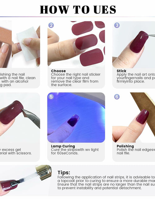 Load image into Gallery viewer, Oauee Semi Cured Gel Nail Strips 20 Stickers Anthracite Gray UV/LED Lamp
