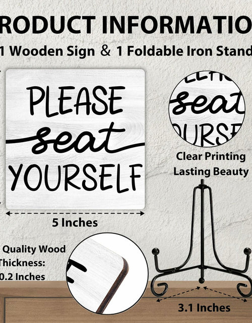 Load image into Gallery viewer, Farmhouse Please Seat Yourself Sign Bathroom Decor Shelf Toilet 5x5 Inches
