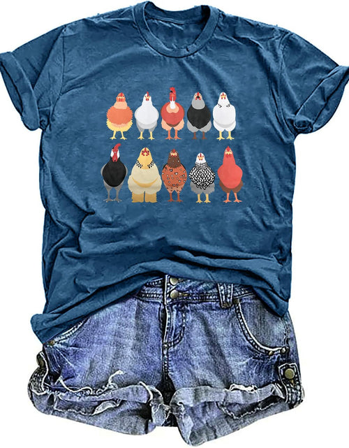 Load image into Gallery viewer, St. Patrick's Day Chickens Shirt Women Green Size L
