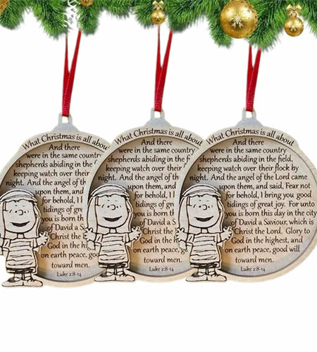 Wooden Christmas Ornaments Elephant Friendship Gifts for Women Sister 5PCS