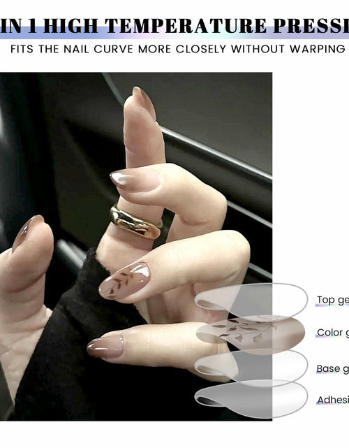 Load image into Gallery viewer, Oauee Semi Cured Gel Nail Strips 20 Stickers Anthracite Gray UV/LED Lamp
