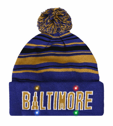 Vintage Classic Skull Cap Beanie LED Cuffed Winter Hat Knit Unisex