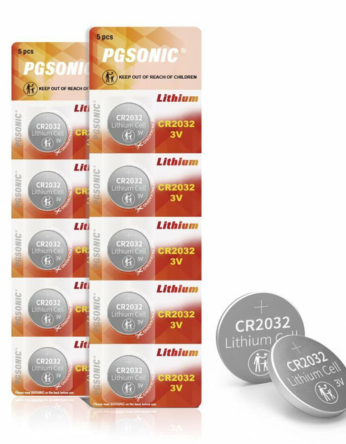 Load image into Gallery viewer, PGSONIC CR2032 3V Lithium Battery 10pcs Compatible with AirTag Black
