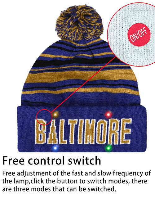 Load image into Gallery viewer, Vintage Classic Skull Cap Beanie LED Cuffed Winter Hat Knit Unisex
