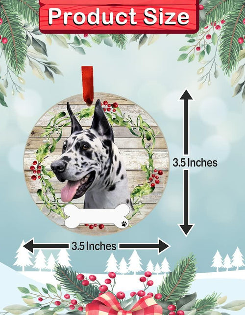 Load image into Gallery viewer, E&amp;S Imports Harlequin Ceramic Dog Ornament Glazed Finish Christmas Decor
