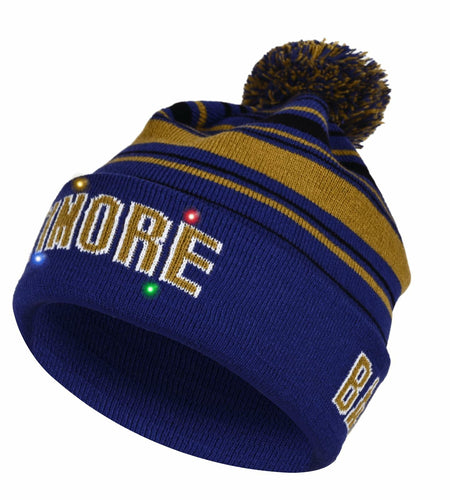 Vintage Classic Skull Cap Beanie LED Cuffed Winter Hat Knit Unisex