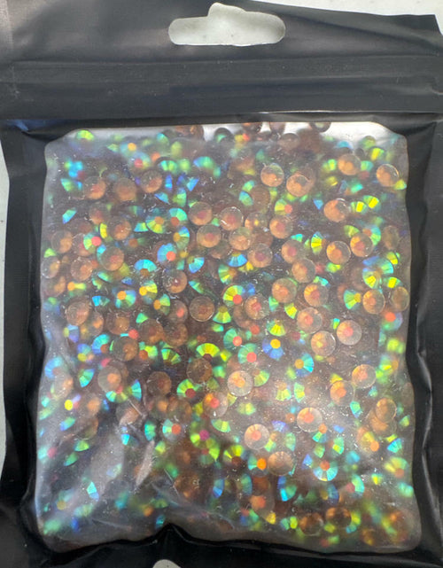 Load image into Gallery viewer, CLRDIVA 5mm Transparent Coffee AB Resin Rhinestones Bulk for Crafting
