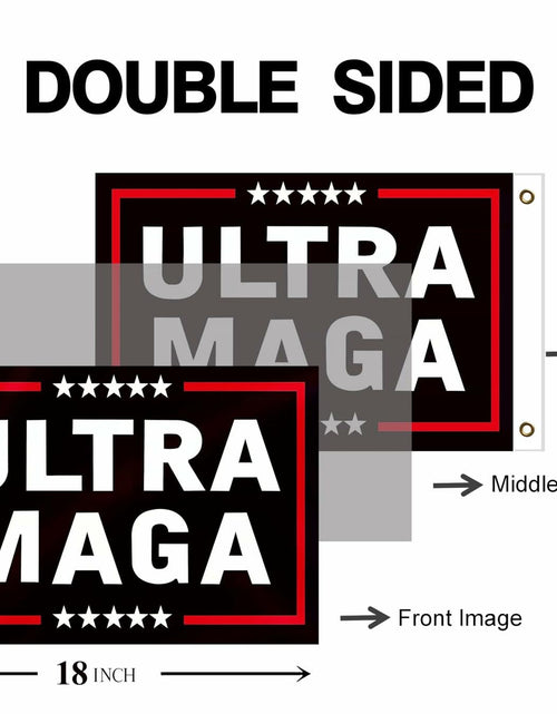Load image into Gallery viewer, Trump 2024 Ultra MAGA Boat Nautical Flag 12x18in 220D Nylon Vivid Color
