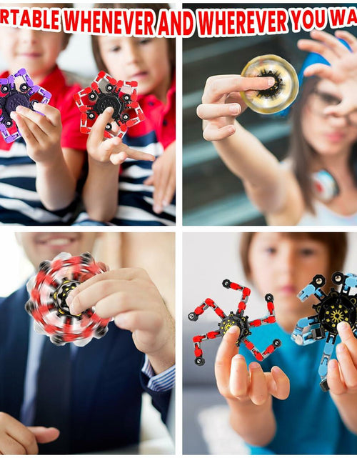 Load image into Gallery viewer, 4pcs Deformation Fingertip Gyroscope Toys Stress Relief Fidget Toy Set
