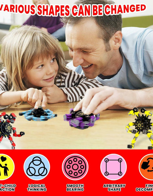 Load image into Gallery viewer, 4pcs Deformation Fingertip Gyroscope Toys Stress Relief Fidget Toy Set
