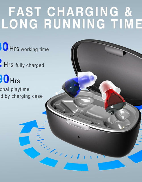 Load image into Gallery viewer, OTC Rechargeable Hearing Aids for Seniors Noise Cancellation In-Ear Black
