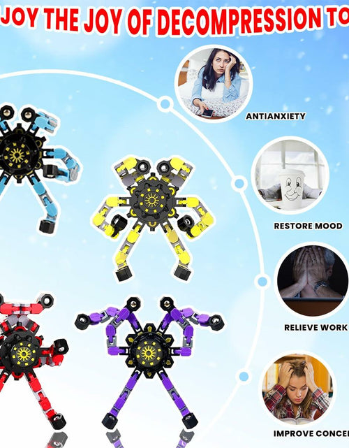 Load image into Gallery viewer, 4pcs Deformation Fingertip Gyroscope Toys Stress Relief Fidget Toy Set

