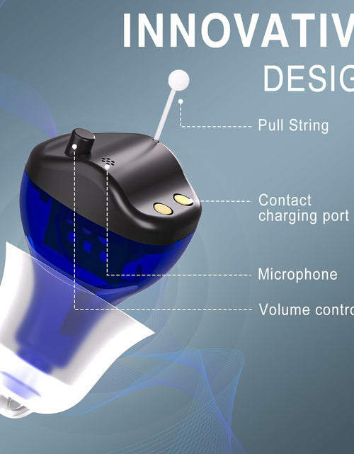 Load image into Gallery viewer, OTC Rechargeable Hearing Aids for Seniors Noise Cancellation In-Ear Black
