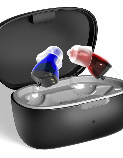 Load image into Gallery viewer, OTC Rechargeable Hearing Aids for Seniors Noise Cancellation In-Ear Black
