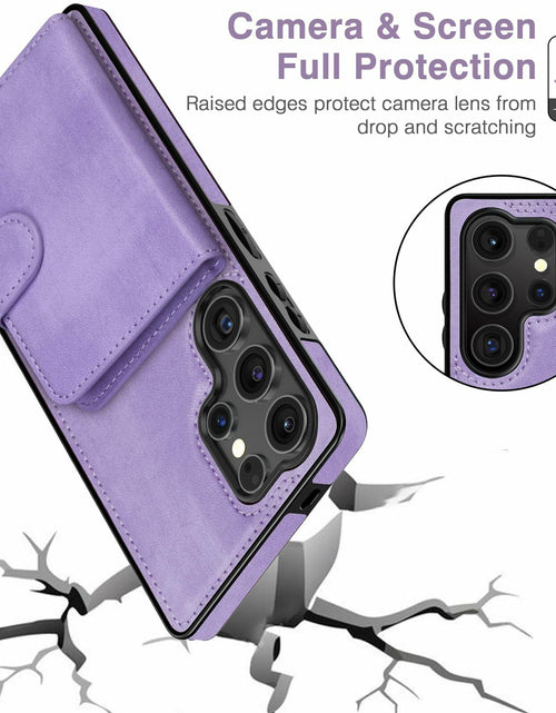 Load image into Gallery viewer, LOHASIC Samsung Galaxy S25 Ultra Case Magnetic Leather Wallet Purple
