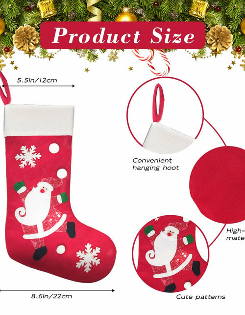 Load image into Gallery viewer, CMEECNE 3Pack Christmas Stockings Santa Snowman Reindeer Pattern Holiday Decor
