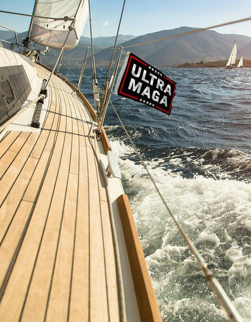 Load image into Gallery viewer, Trump 2024 Ultra MAGA Boat Nautical Flag 12x18in 220D Nylon Vivid Color
