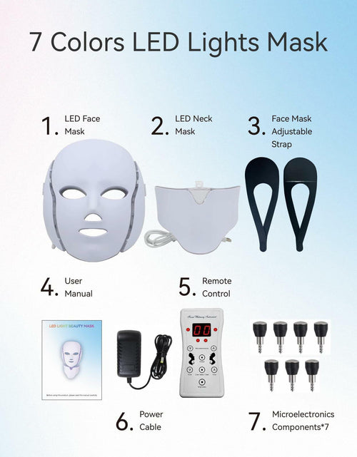 Load image into Gallery viewer, DELOO LED Facial Mask Device Seven-Colors Light Multi-Color Therapy

