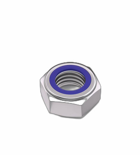 TESILANG M4 Nylon Insert Hex Lock Nuts 304 Stainless Steel Bright Finish 100pcs