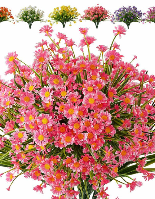 Load image into Gallery viewer, JOYGAR 8 Bundles Artificial Daisy Sunflowers UV Resistant Yellow Faux Flowers
