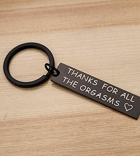 ShiQiao Couples Keychain Gift for Boyfriend Girlfriend Black Keyring