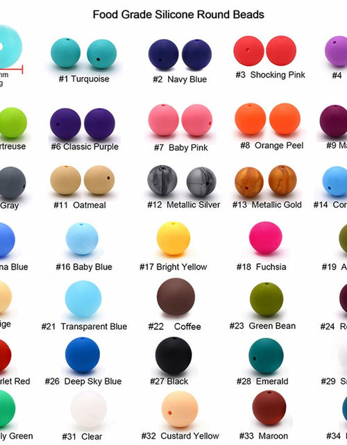 Load image into Gallery viewer, Alenybeby Silicone Pearl Beads 15mm 100pcs Round White Loose Beads
