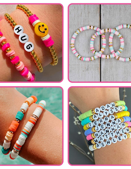 Load image into Gallery viewer, QUEFE 3800pcs Clay Beads Jewelry Making Kit 6mm 16 Colors Letter Beads
