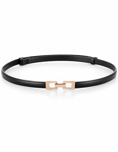 Load image into Gallery viewer, Geyoga Women's Skinny Adjustable PU Leather Belt Black 47.2 Inch
