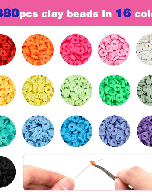 Load image into Gallery viewer, QUEFE 3800pcs Clay Beads Jewelry Making Kit 6mm 16 Colors Letter Beads
