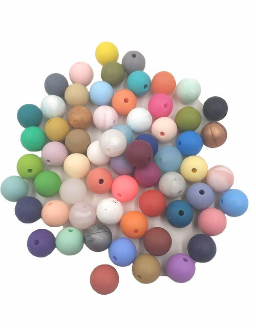 Load image into Gallery viewer, Alenybeby Silicone Pearl Beads 15mm 100pcs Round White Loose Beads
