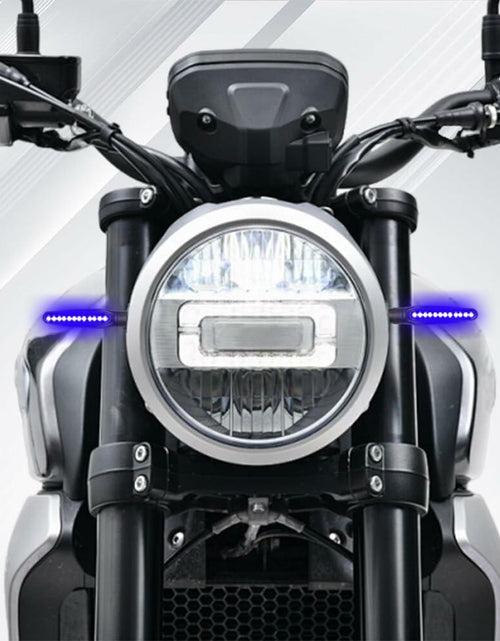 Load image into Gallery viewer, Lecctso 2PCS LED Motorcycle Running Brake Lights 12V Flowing Signal Blue
