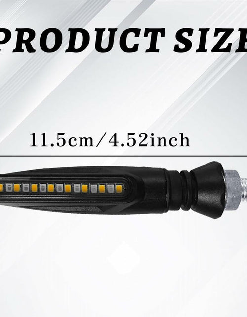 Load image into Gallery viewer, Lecctso 2PCS LED Motorcycle Running Brake Lights 12V Flowing Signal Blue
