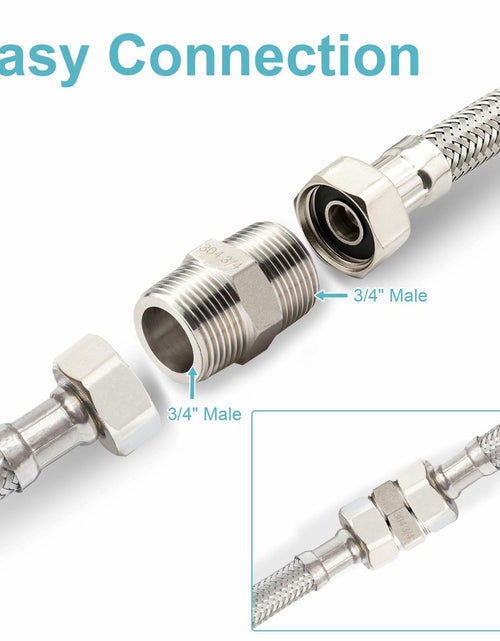 Load image into Gallery viewer, OFFO 3/4" Male NPT Threaded Nipple Adapter Stainless Steel 304 Pipe Fitting
