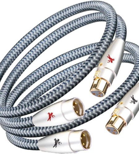 Impeto Balanced XLR Microphone Cable Male to Female 3.3ft 1 Pair Gold Plated