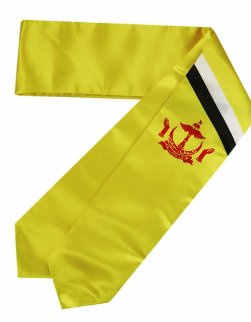 Load image into Gallery viewer, SNUWITH Brunei Flag Graduation Sash Double Sided 180x13cm
