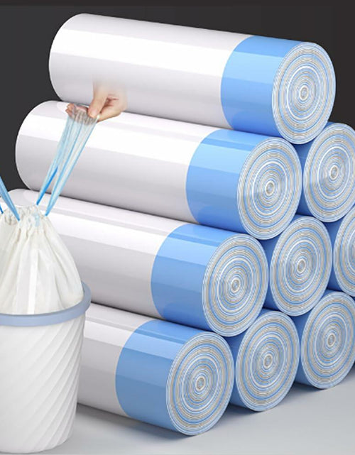 Load image into Gallery viewer, RatnaKetu 4 Gallon Drawstring Trash Bags Thick Strong Unscented 80 Count
